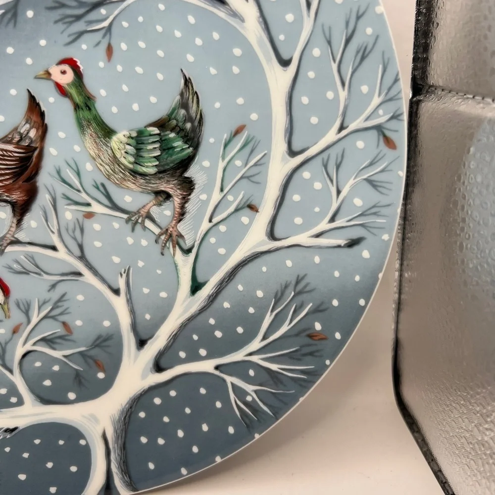 1972 Haviland Limoges Three French Hens #3 Haviland France Plate